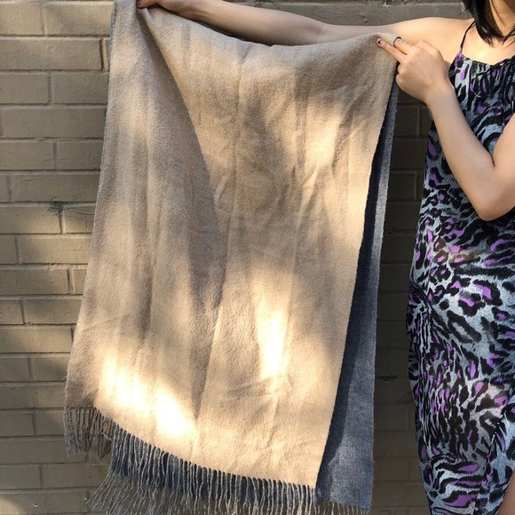 Faux Wool Two-Tone Scarf - Picture 4 of 4